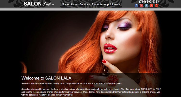 Nail Salon Website Design by Atla Group Inc