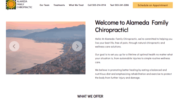 Chiropractic Clinic Website Design by Atla Group Inc